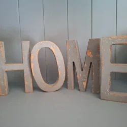 Set Decoratieve Letters 'HOME' - Industriële Look (15 cm)