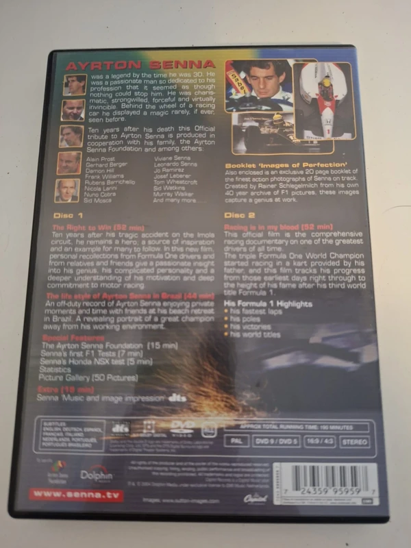Ayrton Senna - The Official Tribute - 2 DVD Set (Incl. The Right to Win) - Afbeelding 3