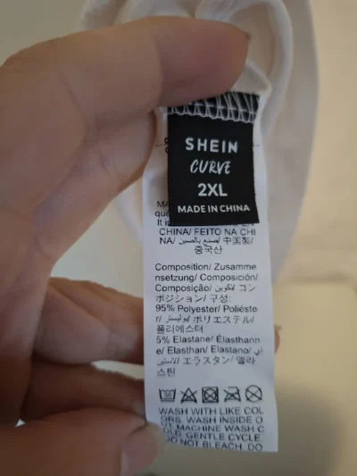 Witte Tanktop / Singlet "California" - SHEIN Curve (Maat 2XL)