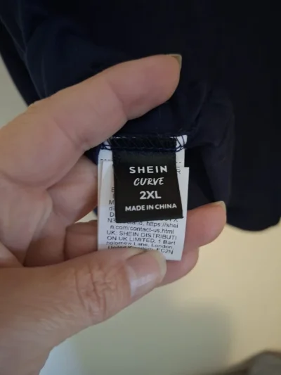 Donkerblauwe Tanktop / Singlet "California" - SHEIN Curve (Maat 2XL)