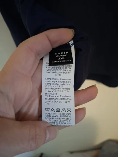 Donkerblauwe Tanktop / Singlet "California" - SHEIN Curve (Maat 2XL)