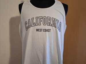 Witte Tanktop / Singlet "California" - SHEIN Curve (Maat 2XL)