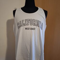 Witte Tanktop / Singlet "California" - SHEIN Curve (Maat 2XL)
