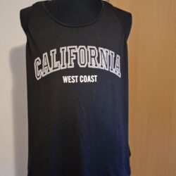Zwarte Tanktop / Singlet "California" - SHEIN Curve (Maat 2XL)