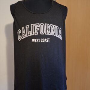 Zwarte Tanktop / Singlet "California" - SHEIN Curve (Maat 2XL)