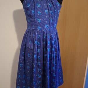 Voodoo Vixen Retro Halterjurk Bloemen & Polkadot (Maat M)