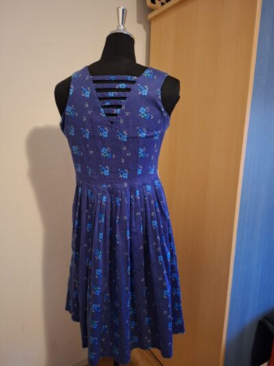 Voodoo Vixen Retro Halterjurk Bloemen & Polkadot (Maat M)