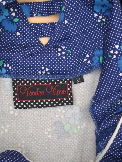 Voodoo Vixen Retro Halterjurk Bloemen & Polkadot (Maat M)