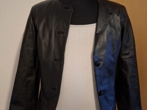 Zwart Leren Jasje / Colbert - Per Voi (Maat 38/M)