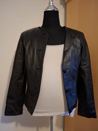 Zwart Leren Jasje / Colbert - Per Voi (Maat 38/M)