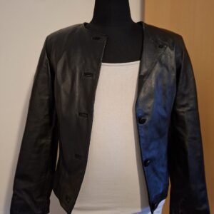 Zwart Leren Jasje / Colbert - Per Voi (Maat 38/M)