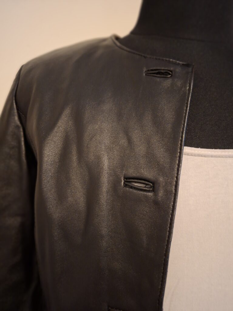 Zwart Leren Jasje / Colbert - Per Voi (Maat 38/M)