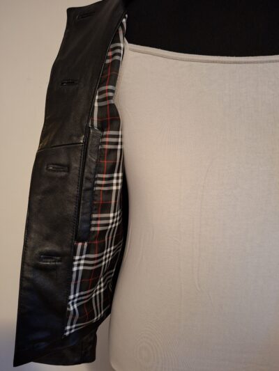 Zwart Leren Jasje / Colbert - Per Voi (Maat 38/M)