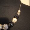 Statement Ketting met Parels, Zwarte Kralen & Filigraan