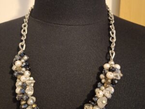 Rijkgevulde Clusterketting met Parels & Kristallen