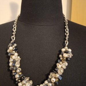 Rijkgevulde Clusterketting met Parels & Kristallen
