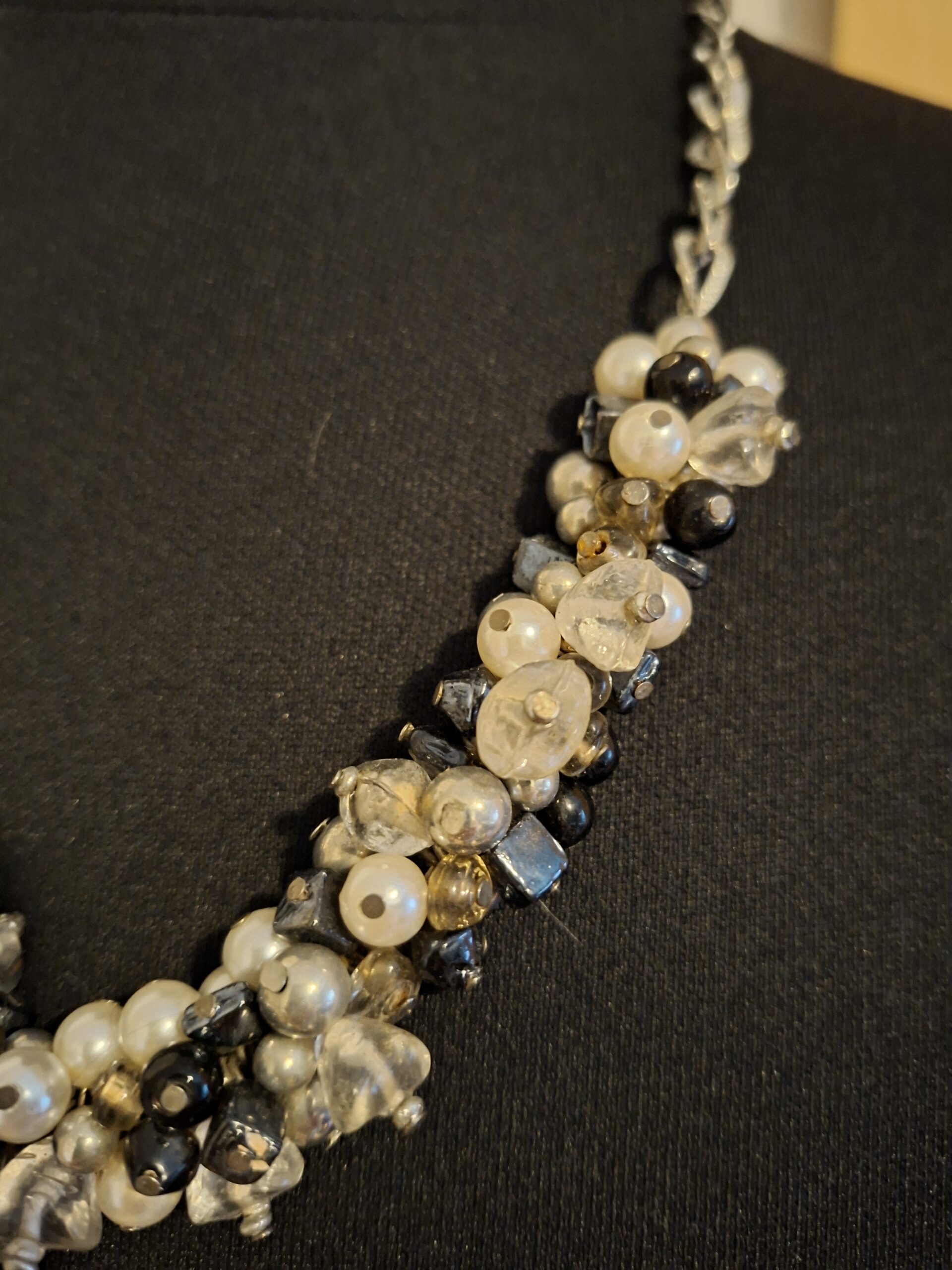 Rijkgevulde Clusterketting met Parels & Kristallen - Afbeelding 3