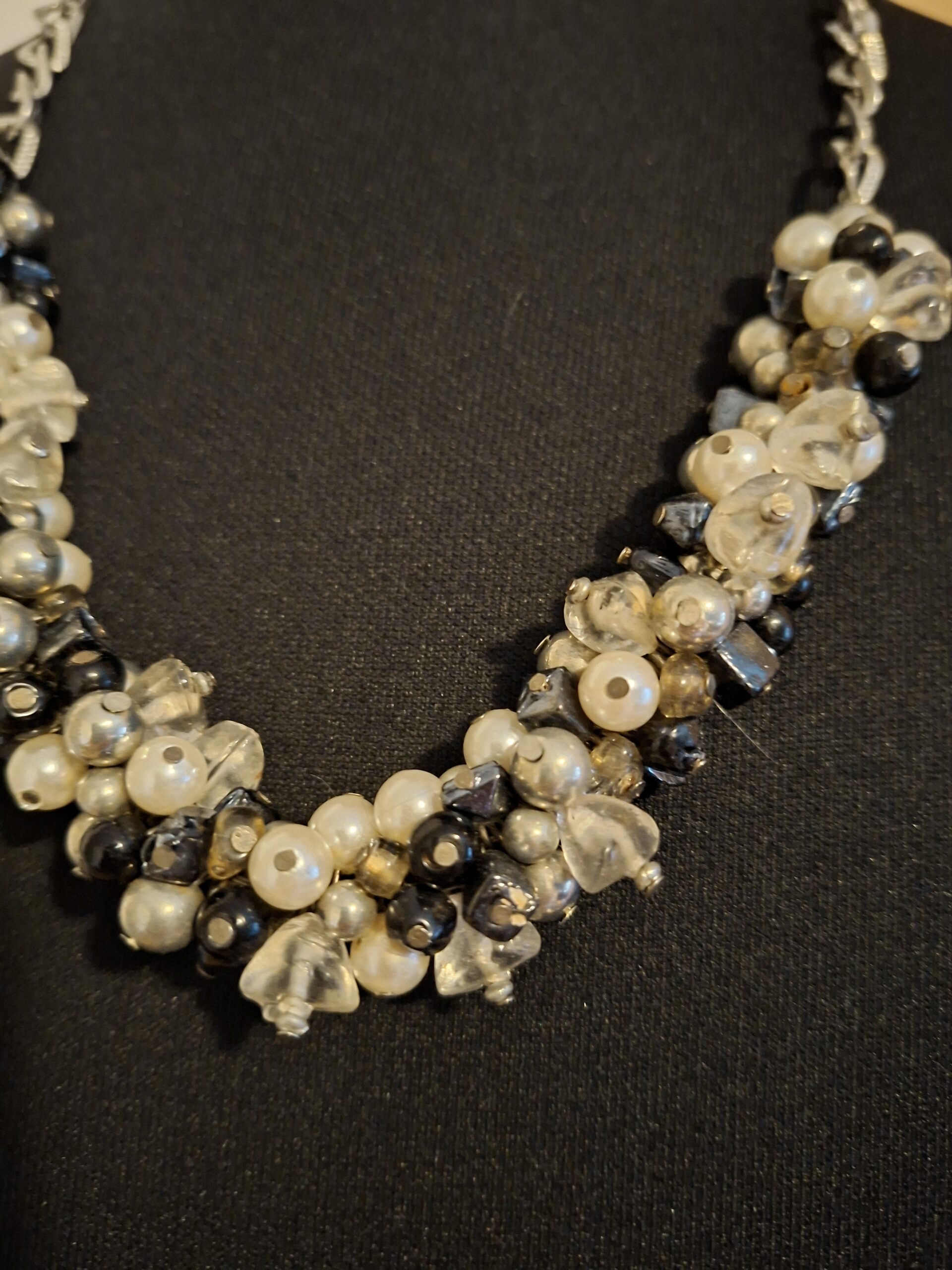 Rijkgevulde Clusterketting met Parels & Kristallen - Afbeelding 2