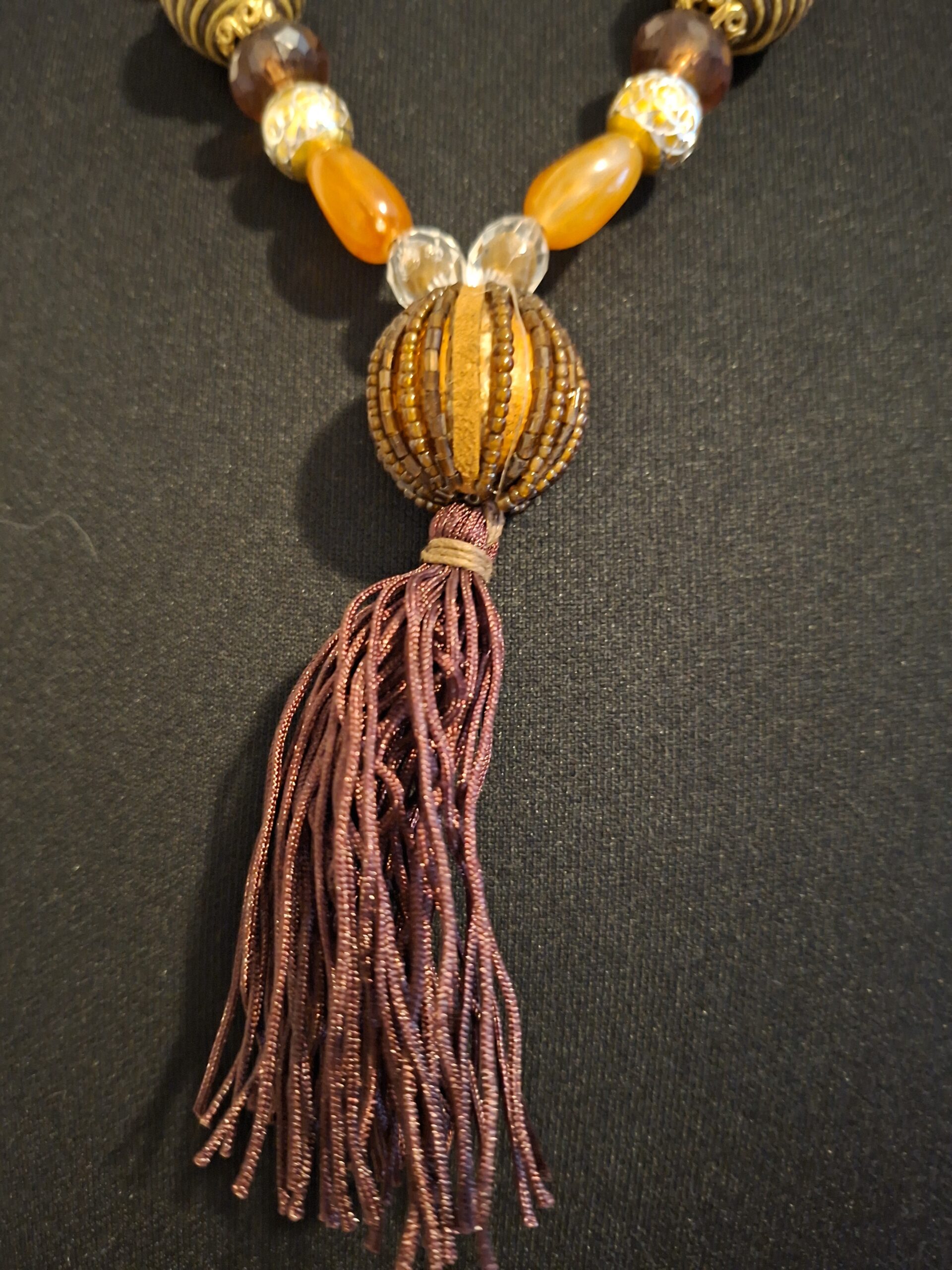 Lange Bohemian Statement Ketting met Kwast (Tassel) - Afbeelding 3