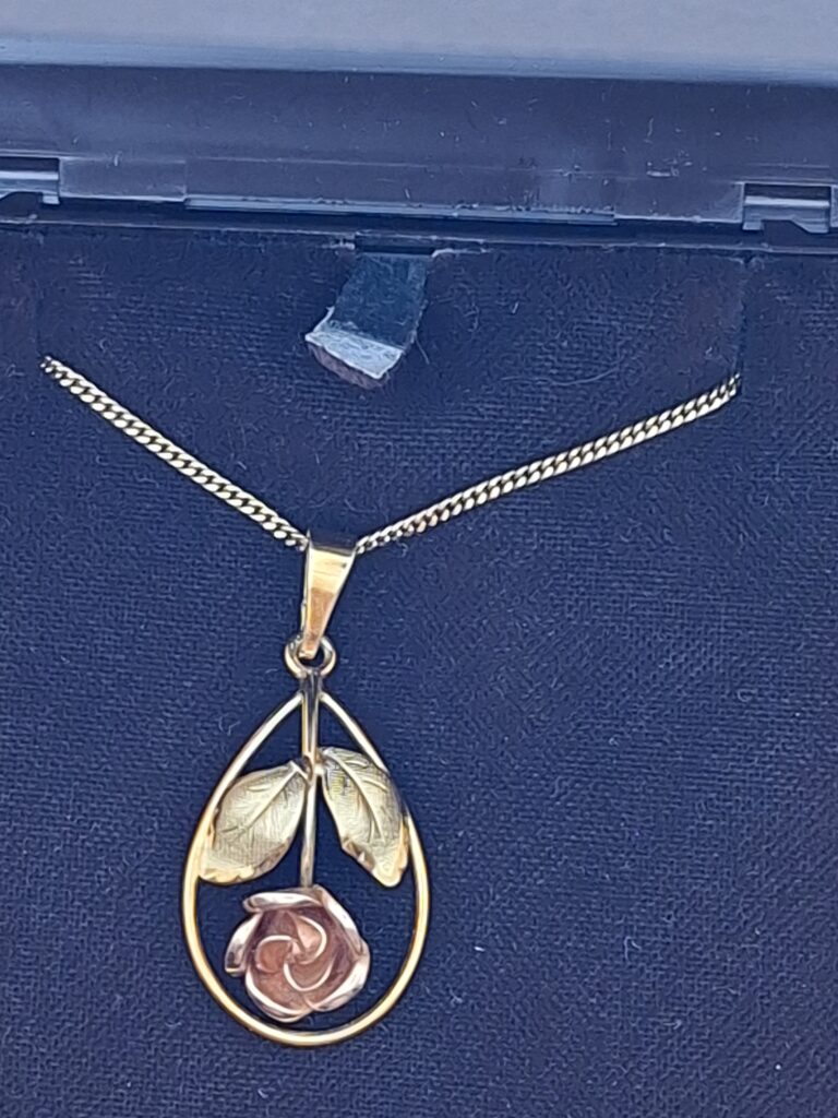 20251123_151052 Verfijnde Vintage Ketting met Tricolor Roos Hanger