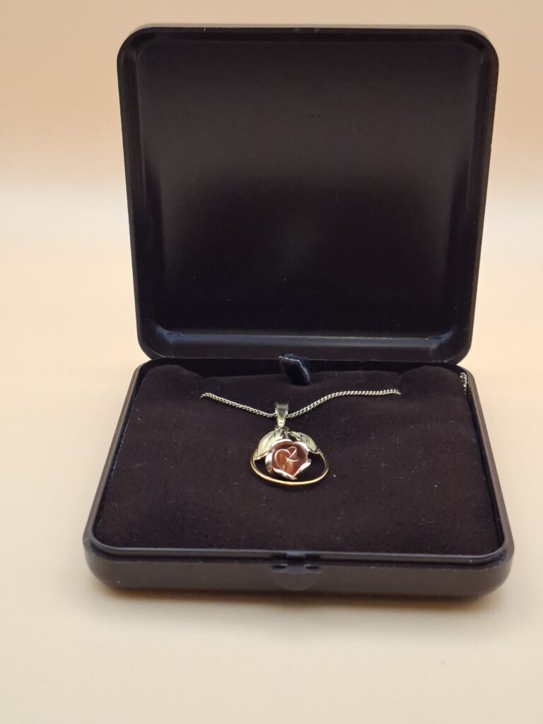 20251123_151105 Verfijnde Vintage Ketting met Tricolor Roos Hanger