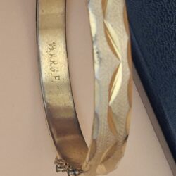 Vintage Vergulde Slavenarmband (18K Rolled Gold Plate)