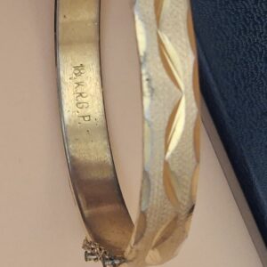 Vintage Vergulde Slavenarmband (18K Rolled Gold Plate)