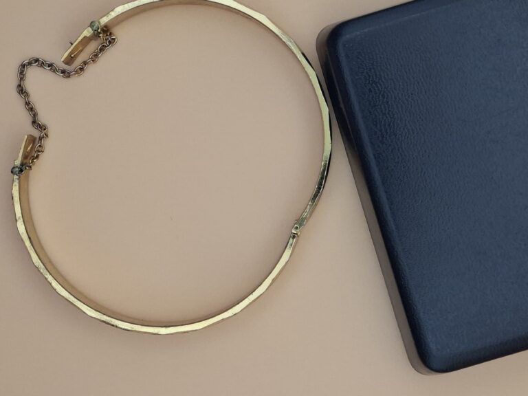 Vintage Vergulde Slavenarmband (18K Rolled Gold Plate)