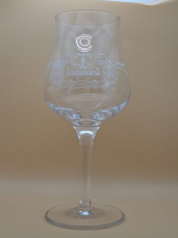 Set van 2 Lindemans Lambic Bierglazen op Voet - 25cl - Art Nouveau Stijl