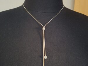 Elegante Y-Ketting / Lariat Ketting met Strass - Zilverkleurig - Kruidvat