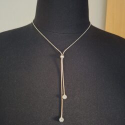 Elegante Y-Ketting / Lariat Ketting met Strass - Zilverkleurig - Kruidvat