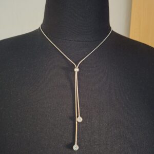 Elegante Y-Ketting / Lariat Ketting met Strass - Zilverkleurig - Kruidvat