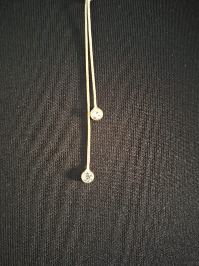 Elegante Y-Ketting / Lariat Ketting met Strass - Zilverkleurig - Kruidvat