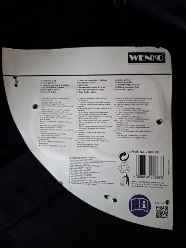 Wenko Hoekrekje Badkamer - Vacuum-Loc Systeem - Bevestigen Zonder Boren