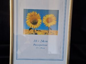 Goudkleurige Fotolijst 18x24 cm - Inclusief Passe-partout 13x18 cm