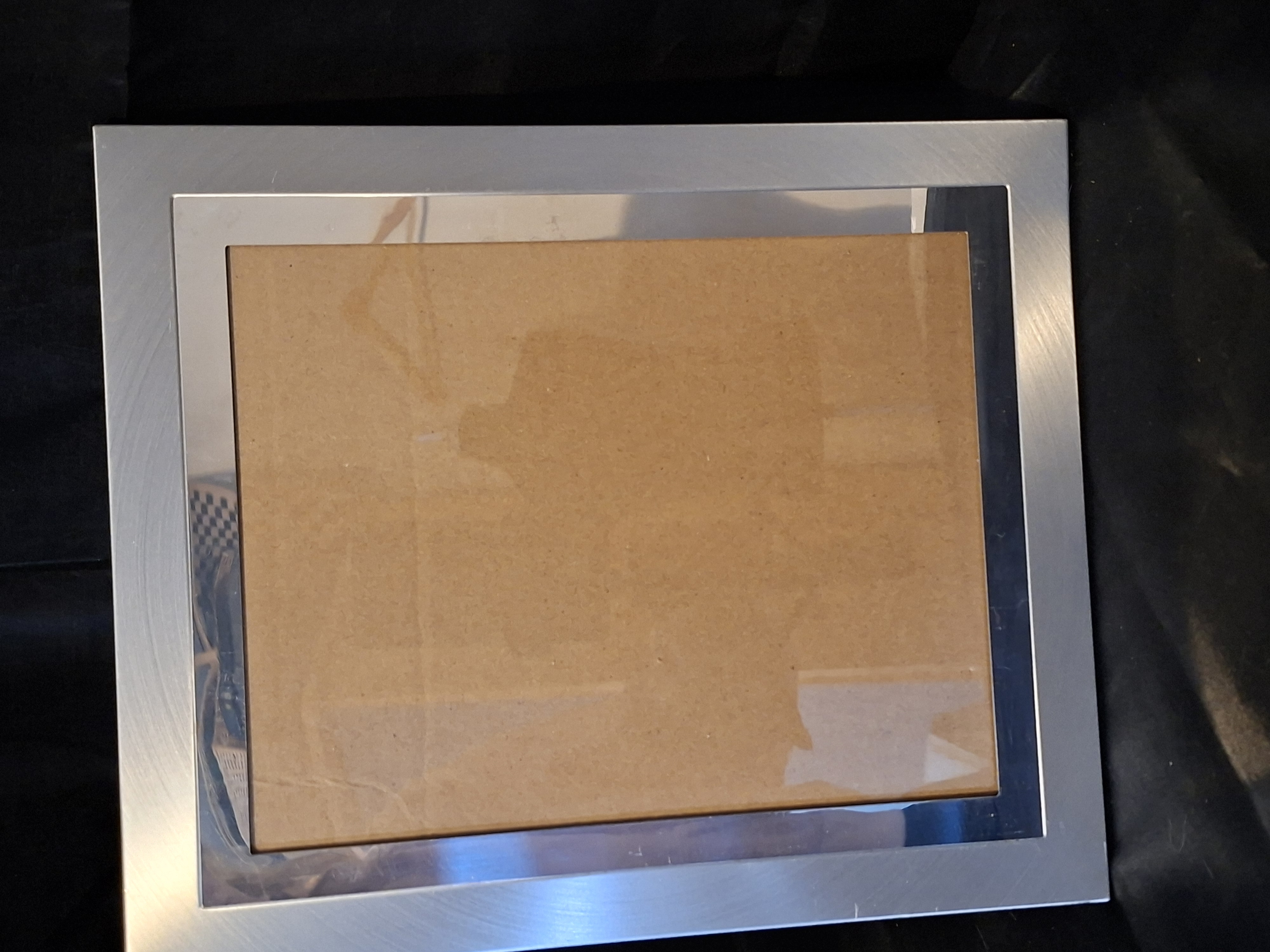 Moderne Metalen Fotolijst - Dubbele Zilveren Rand (Geborsteld/Glanzend) - 20x30 cm (Exemplaar 2)