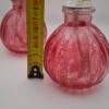 Set van 2 Roze Glazen Olielampjes / Tuintafellampjes (Nieuw)