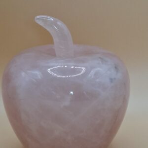 Decoratieve Appel van Rozenkwarts (7,5 cm)