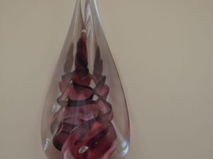 Gesigneerd Glasobject 'Spiraal' - Monogram AJ