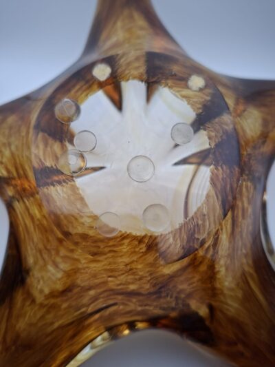 Gesigneerd Glazen Ster Object H Zysz Polen Amber Handgeblazen