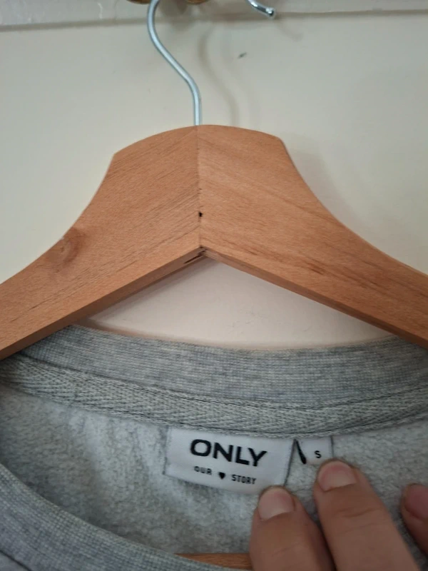 ONLY Le Marais Sweater Grijs Bloemenprint Maat S - Afbeelding 2