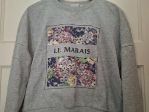 ONLY Le Marais Sweater Grijs Bloemenprint Maat S