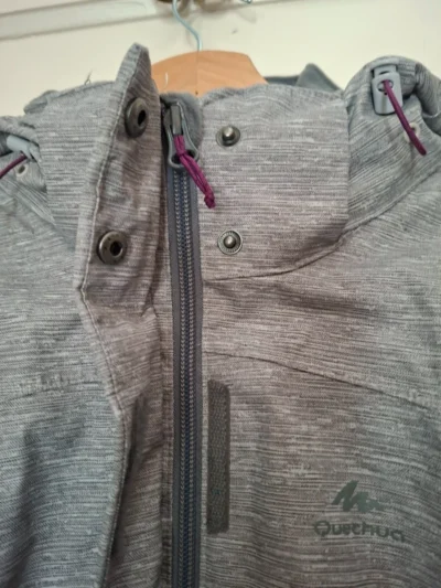 Decathlon Quechua Wandeljas Grijs Waterdicht Dames Maat S