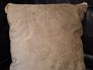 Luxe Vierkante Kussenhoes / Sierkussen (Beige/Taupe) met Goudkleurige Rits