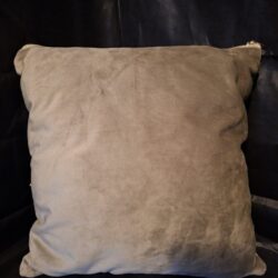 Luxe Vierkante Kussenhoes / Sierkussen (Beige/Taupe) met Goudkleurige Rits