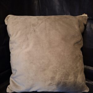 Luxe Vierkante Kussenhoes / Sierkussen (Beige/Taupe) met Goudkleurige Rits