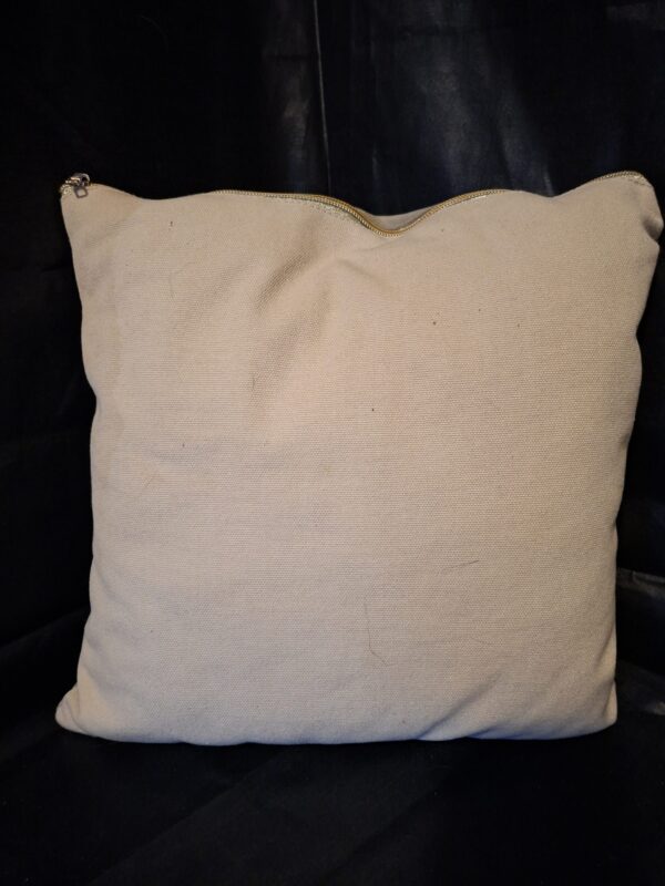 Luxe Vierkante Kussenhoes / Sierkussen (Beige/Taupe) met Goudkleurige Rits