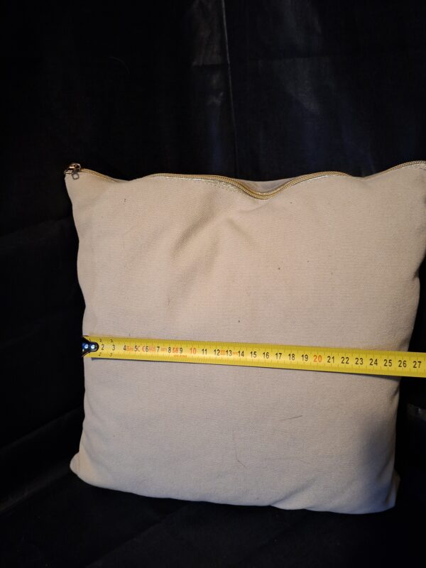 Luxe Vierkante Kussenhoes / Sierkussen (Beige/Taupe) met Goudkleurige Rits