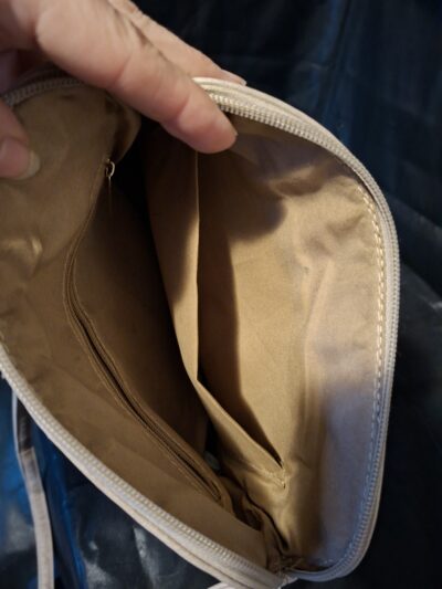 Modieuze Schoudertas Multi-Tone Grijs/Beige - Goudkleurige Details