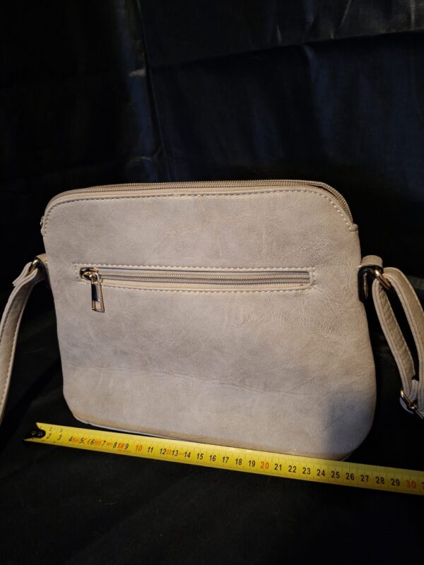 Modieuze Schoudertas Multi-Tone Grijs/Beige - Goudkleurige Details